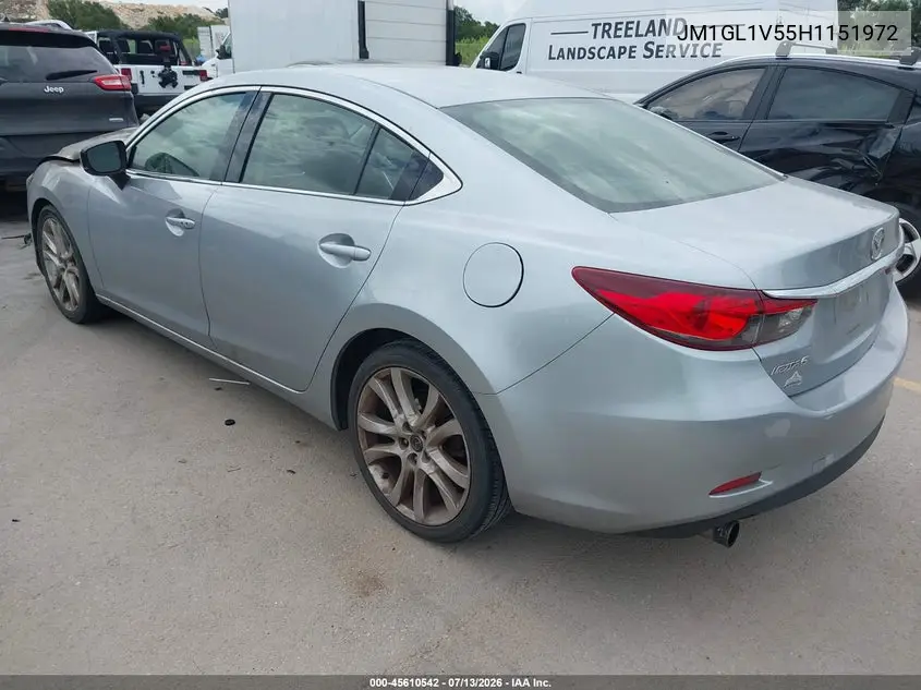 2017 Mazda Mazda6 Touring VIN: JM1GL1V55H1151972 Lot: 45610542