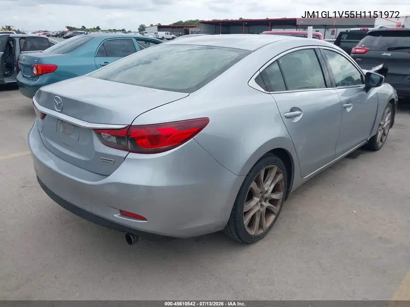 2017 Mazda Mazda6 Touring VIN: JM1GL1V55H1151972 Lot: 45610542