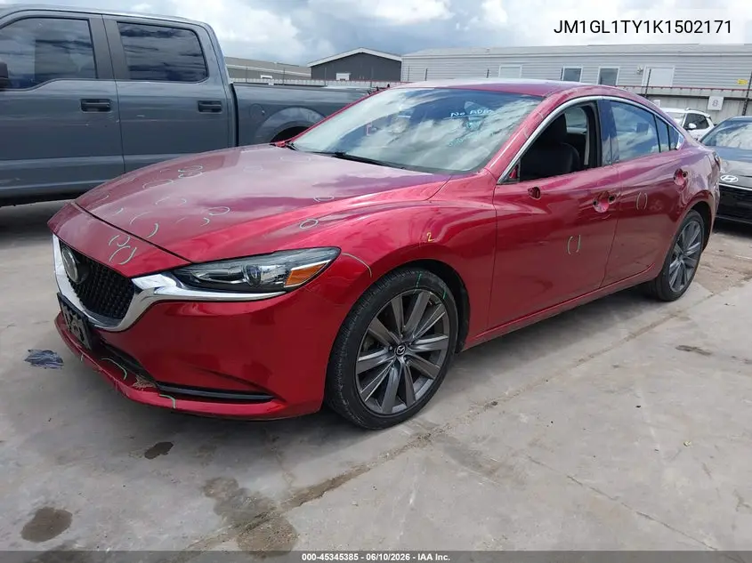 2019 Mazda Mazda6 Grand Touring VIN: JM1GL1TY1K1502171 Lot: 45345385