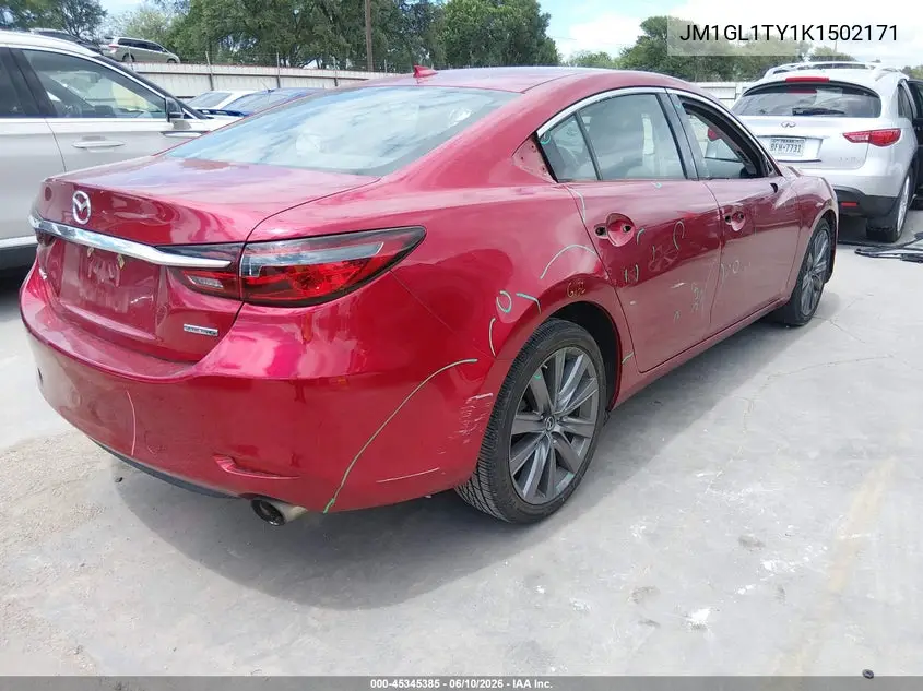 2019 Mazda Mazda6 Grand Touring VIN: JM1GL1TY1K1502171 Lot: 45345385