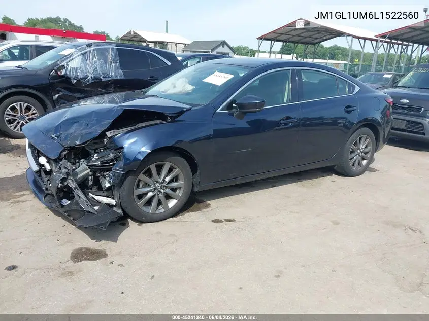 2020 Mazda Mazda6 Sport VIN: JM1GL1UM6L1522560 Lot: 45241340