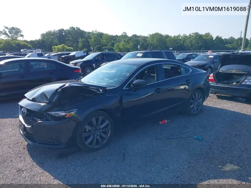 2021 Mazda Mazda6 Touring VIN: JM1GL1VM0M1619088 Lot: 45610590