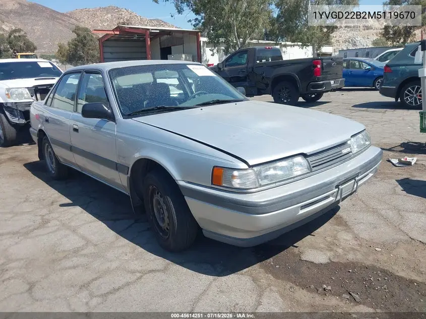 1991 Mazda 626 Dx/Lx VIN: 1YVGD22B2M5119670 Lot: 45614251