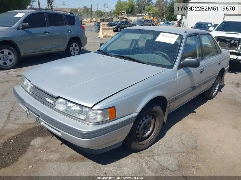 1991 Mazda 626 Dx/Lx VIN: 1YVGD22B2M5119670 Lot: 45614251