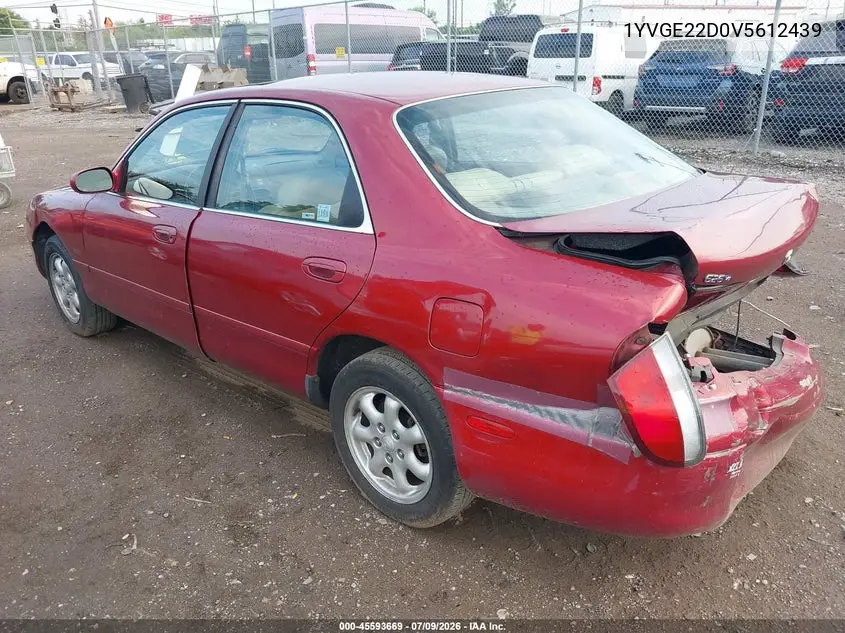 1997 Mazda 626 Es/Lx-V6 VIN: 1YVGE22D0V5612439 Lot: 45593669