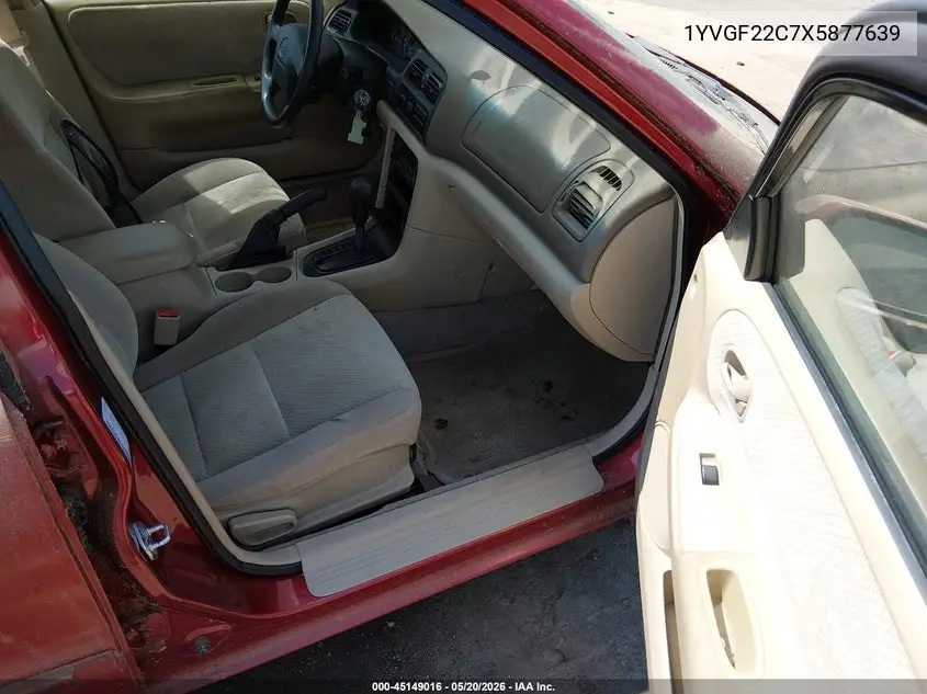 1999 Mazda 626 Es/Lx VIN: 1YVGF22C7X5877639 Lot: 45149016