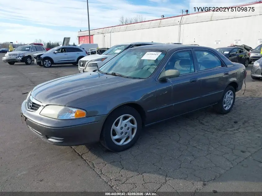 2000 Mazda 626 Es/Lx VIN: 1YVGF22C2Y5109875 Lot: 44336143
