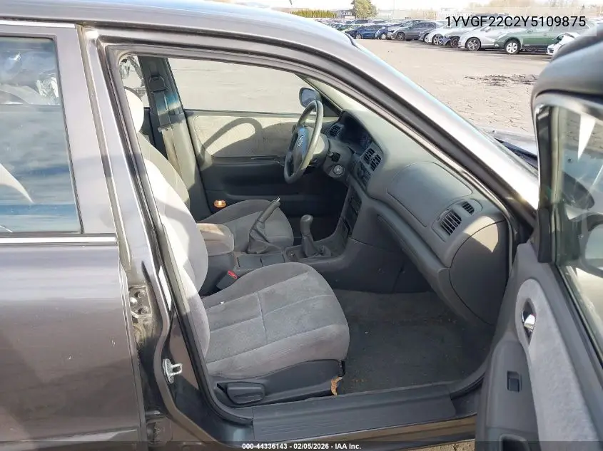 2000 Mazda 626 Es/Lx VIN: 1YVGF22C2Y5109875 Lot: 44336143