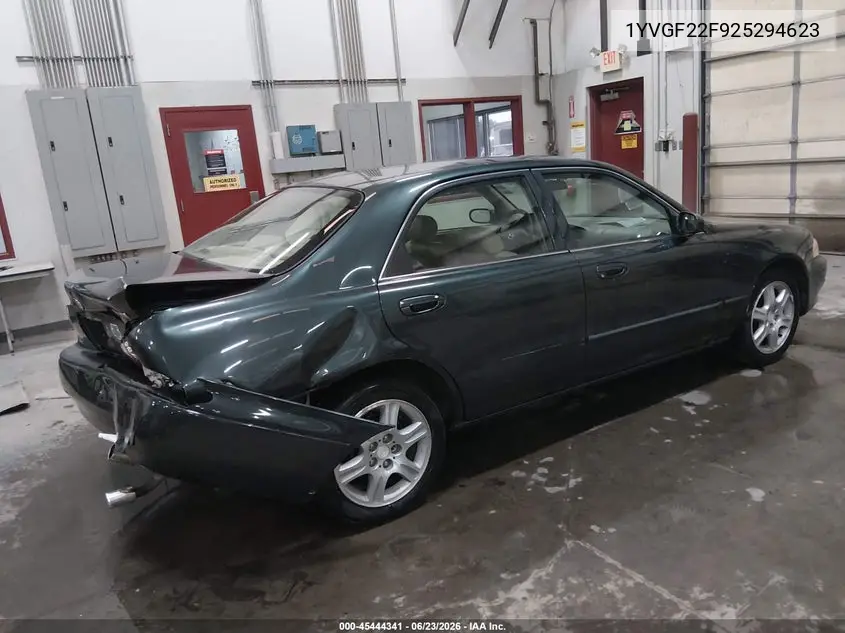 2002 Mazda 626 Es V6/Lx V6 VIN: 1YVGF22F925294623 Lot: 45444341