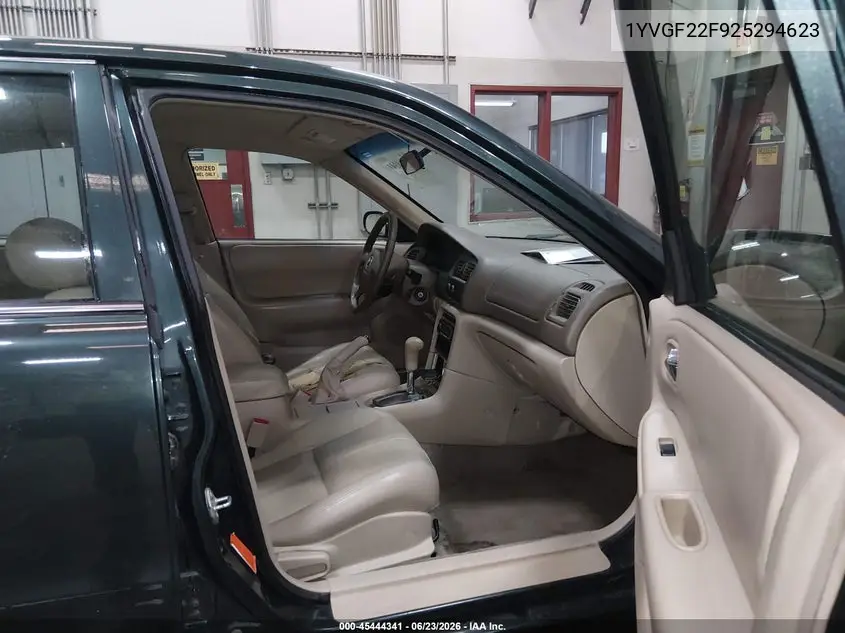 2002 Mazda 626 Es V6/Lx V6 VIN: 1YVGF22F925294623 Lot: 45444341