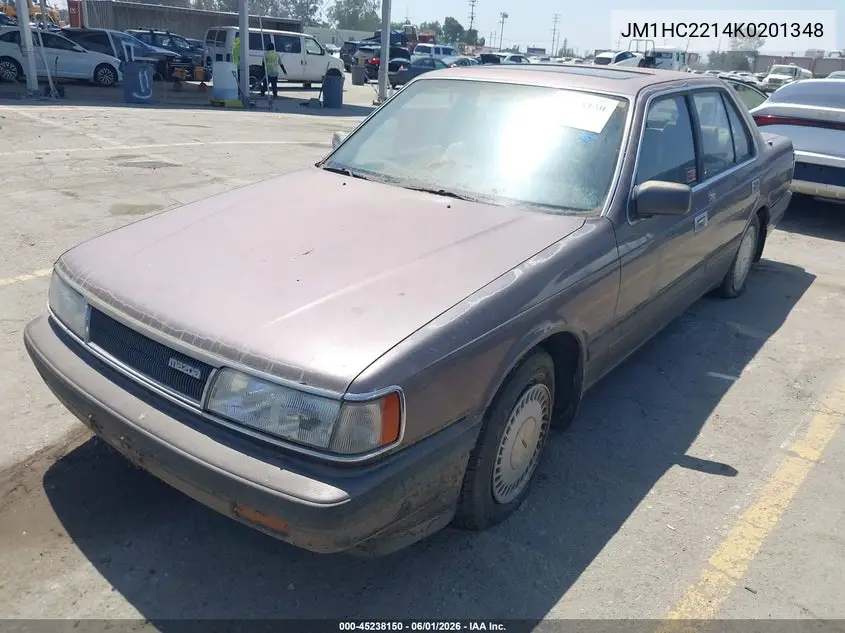 1989 Mazda 929 VIN: JM1HC2214K0201348 Lot: 45238150