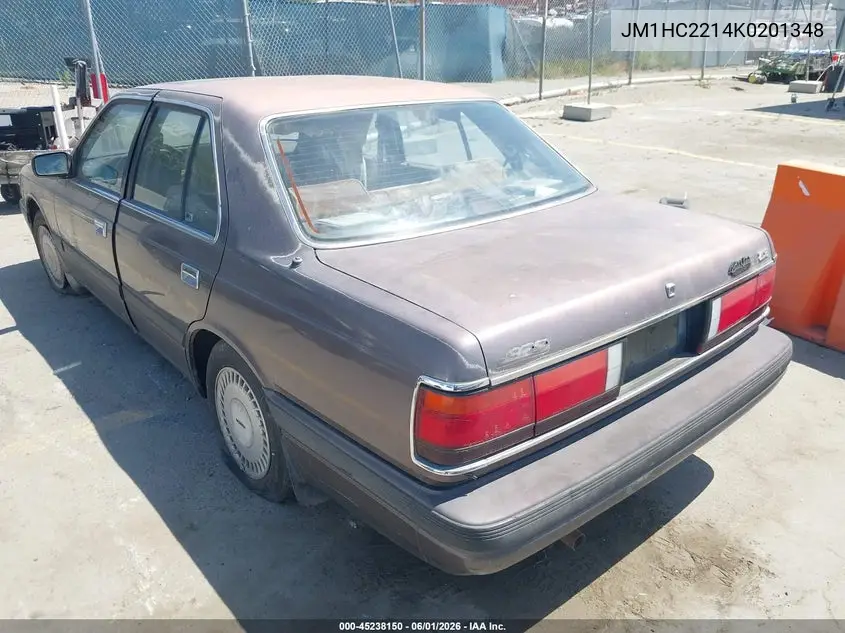 1989 Mazda 929 VIN: JM1HC2214K0201348 Lot: 45238150