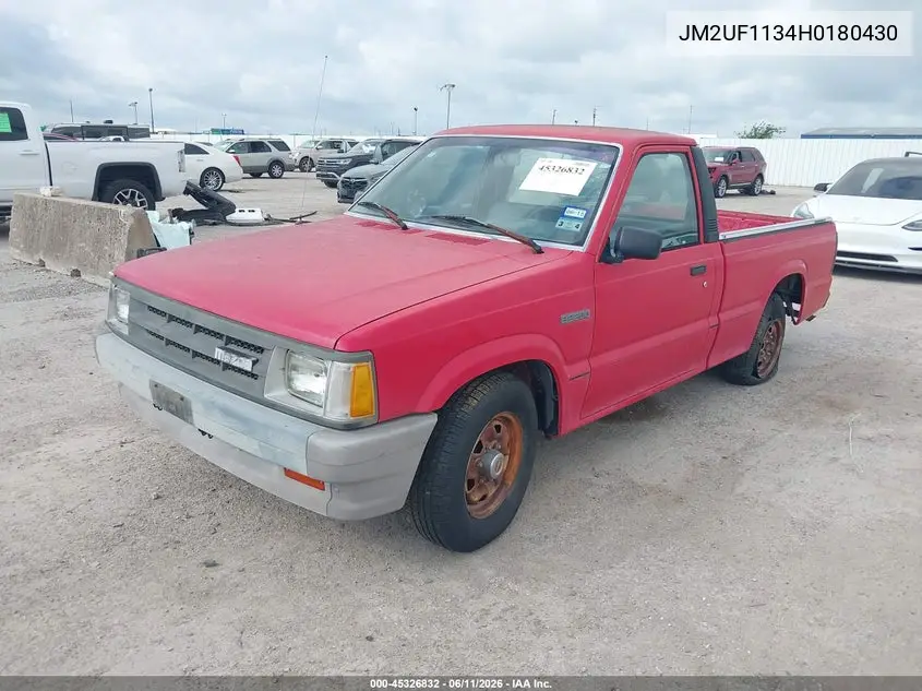 1987 Mazda B2200 Short Bed VIN: JM2UF1134H0180430 Lot: 45326832
