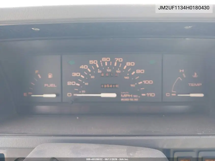 1987 Mazda B2200 Short Bed VIN: JM2UF1134H0180430 Lot: 45326832