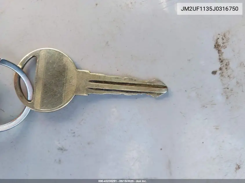 1988 Mazda B2200 Short Bed VIN: JM2UF1135J0316750 Lot: 43230291