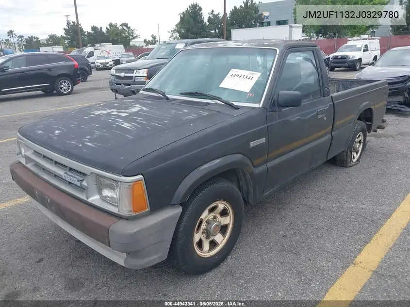 1988 Mazda B2200 Short Bed VIN: JM2UF1132J0329780 Lot: 44943341
