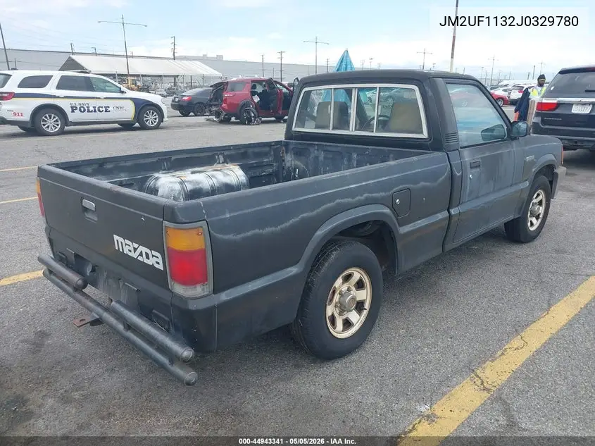 1988 Mazda B2200 Short Bed VIN: JM2UF1132J0329780 Lot: 44943341