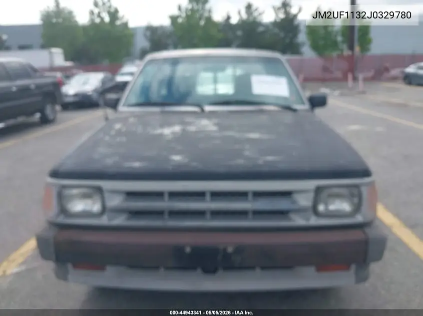 1988 Mazda B2200 Short Bed VIN: JM2UF1132J0329780 Lot: 44943341