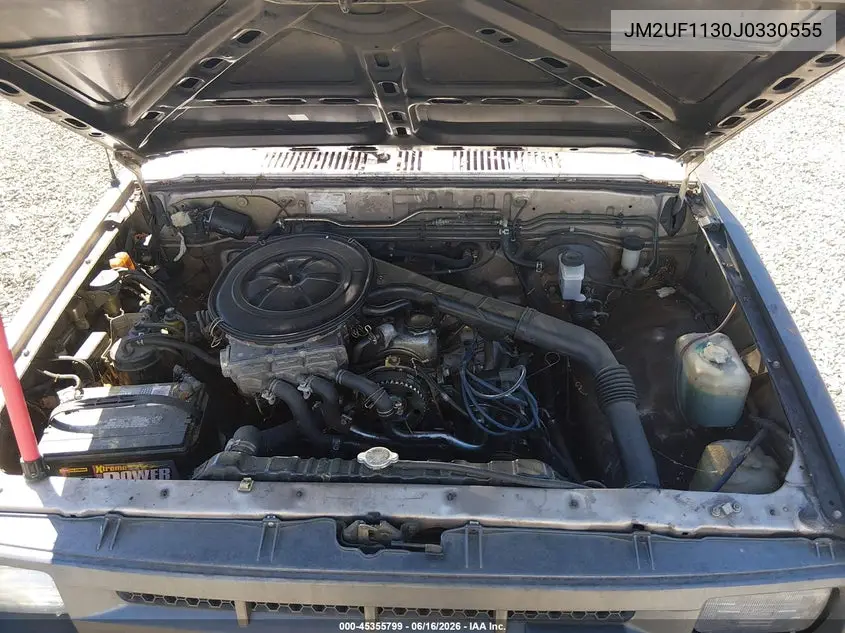 1988 Mazda B2200 Short Bed VIN: JM2UF1130J0330555 Lot: 45355799