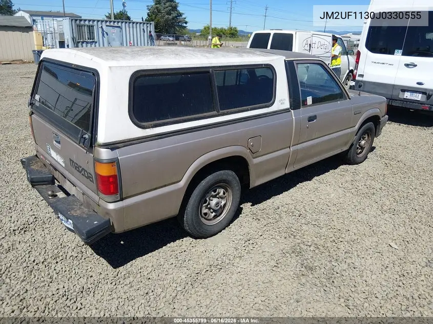 1988 Mazda B2200 Short Bed VIN: JM2UF1130J0330555 Lot: 45355799