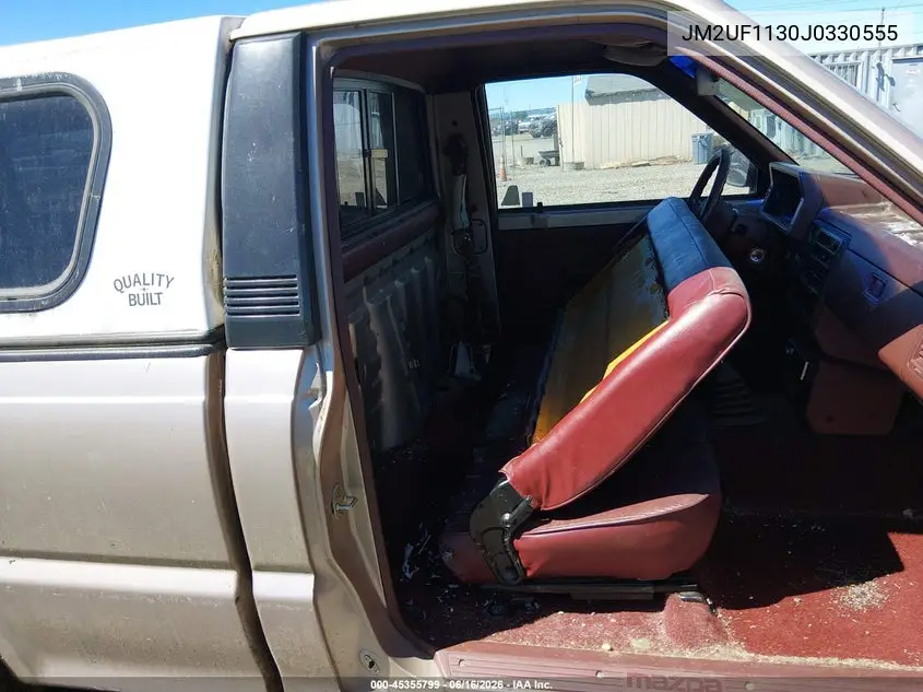 1988 Mazda B2200 Short Bed VIN: JM2UF1130J0330555 Lot: 45355799