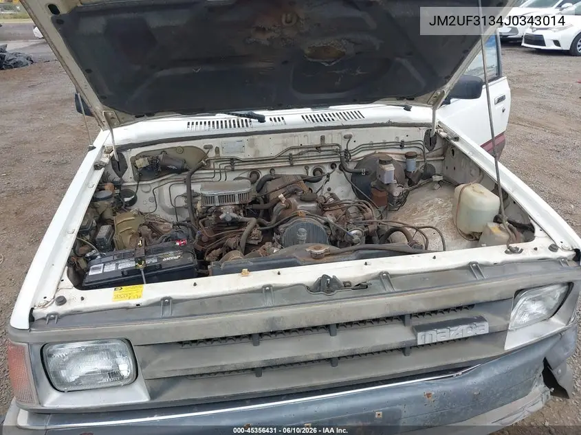 1988 Mazda B2200 Cab Plus VIN: JM2UF3134J0343014 Lot: 45356431