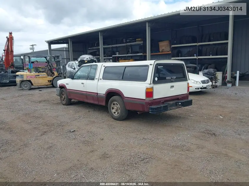 1988 Mazda B2200 Cab Plus VIN: JM2UF3134J0343014 Lot: 45356431