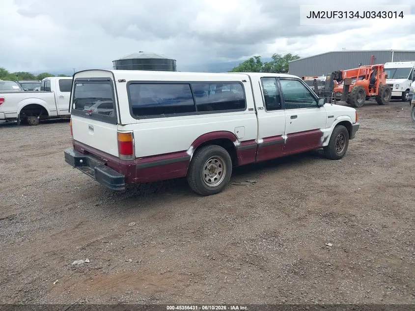 1988 Mazda B2200 Cab Plus VIN: JM2UF3134J0343014 Lot: 45356431