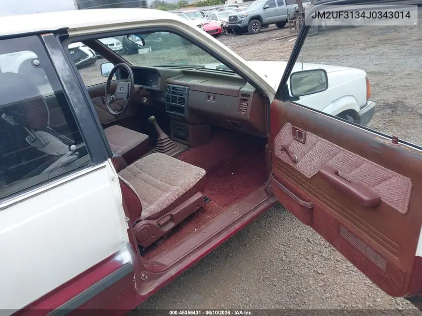 1988 Mazda B2200 Cab Plus VIN: JM2UF3134J0343014 Lot: 45356431