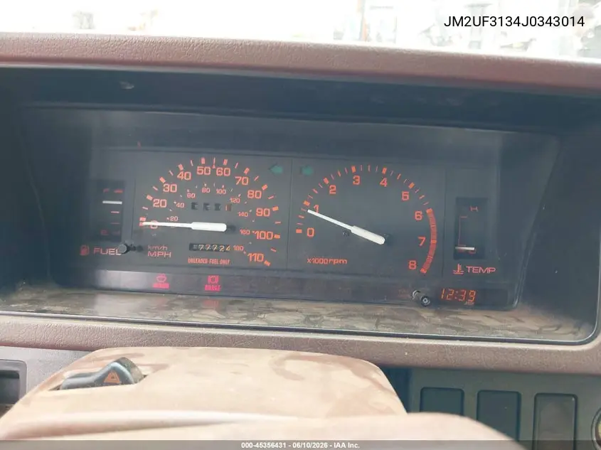 1988 Mazda B2200 Cab Plus VIN: JM2UF3134J0343014 Lot: 45356431
