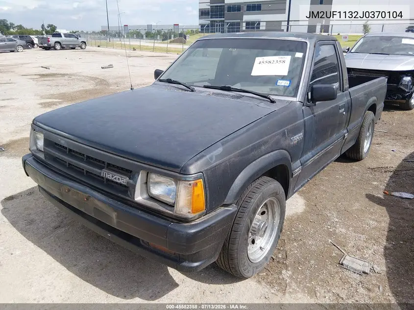 1988 Mazda B2200 Short Bed VIN: JM2UF1132J0370104 Lot: 45582358