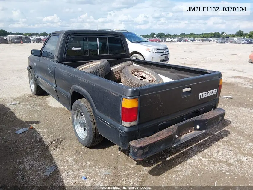 1988 Mazda B2200 Short Bed VIN: JM2UF1132J0370104 Lot: 45582358