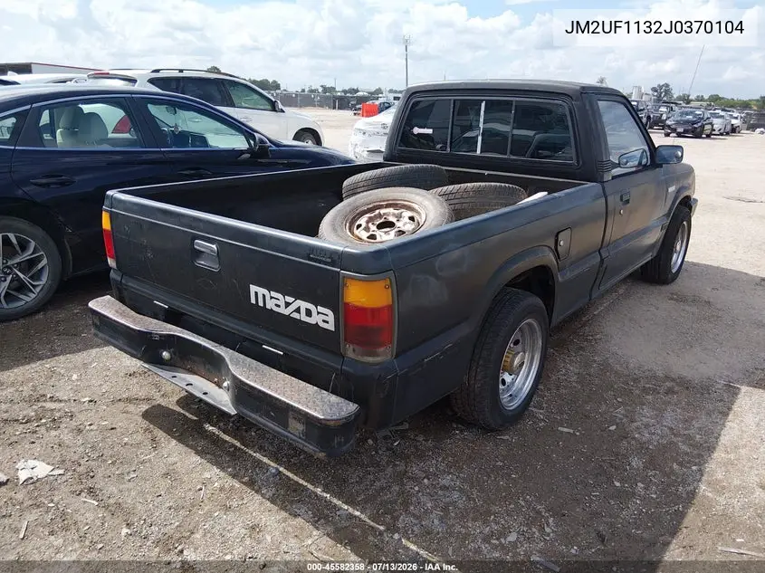 1988 Mazda B2200 Short Bed VIN: JM2UF1132J0370104 Lot: 45582358
