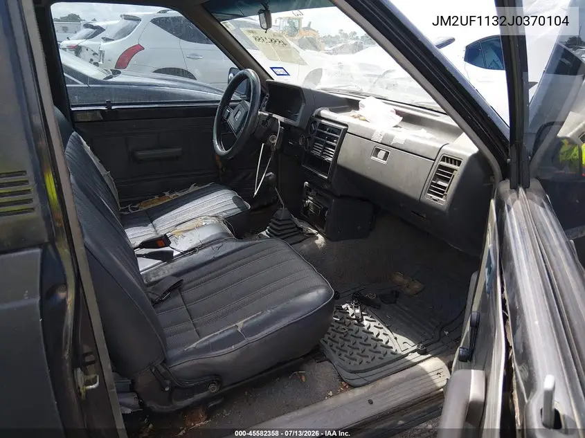 1988 Mazda B2200 Short Bed VIN: JM2UF1132J0370104 Lot: 45582358