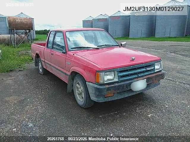 1991 Mazda B2200 Cab Plus VIN: JM2UF3130M0129027 Lot: 20261768