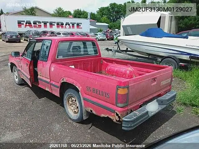 1991 Mazda B2200 Cab Plus VIN: JM2UF3130M0129027 Lot: 20261768