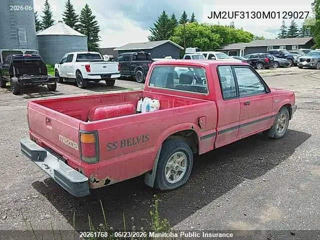 1991 Mazda B2200 Cab Plus VIN: JM2UF3130M0129027 Lot: 20261768