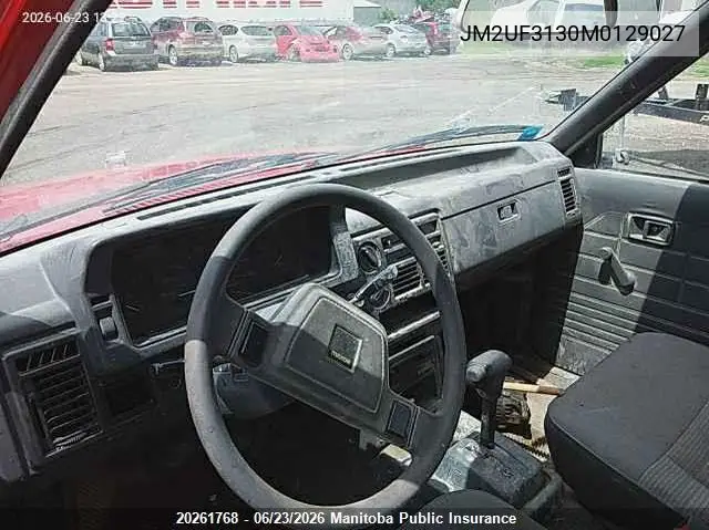 1991 Mazda B2200 Cab Plus VIN: JM2UF3130M0129027 Lot: 20261768