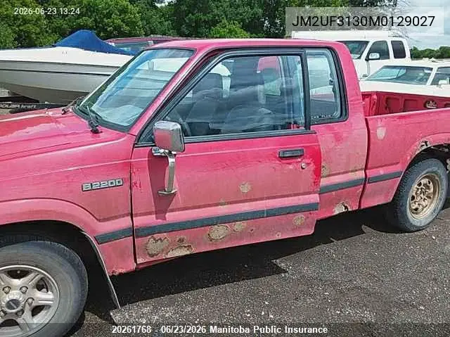 1991 Mazda B2200 Cab Plus VIN: JM2UF3130M0129027 Lot: 20261768