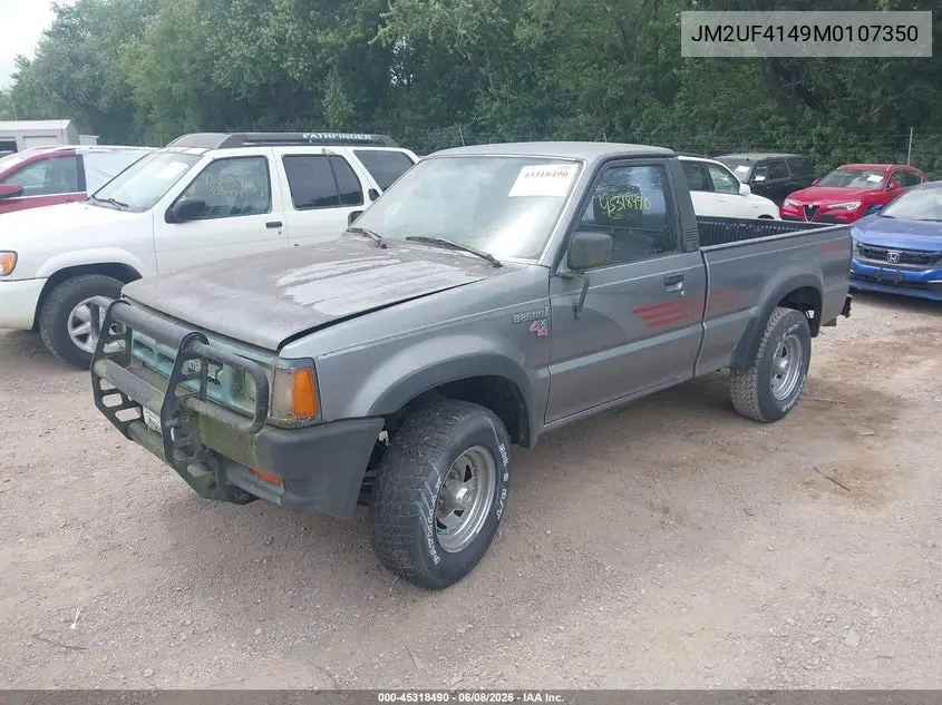 1991 Mazda B2600 Short Body VIN: JM2UF4149M0107350 Lot: 45318490