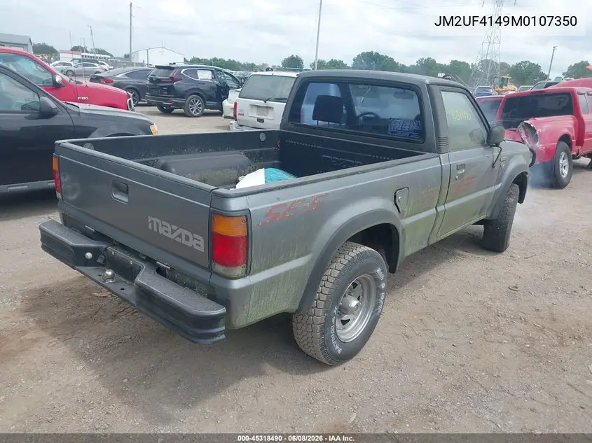 1991 Mazda B2600 Short Body VIN: JM2UF4149M0107350 Lot: 45318490