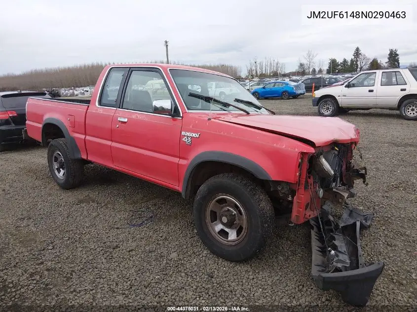 1992 Mazda B2600 Cab Plus VIN: JM2UF6148N0290463 Lot: 44375031