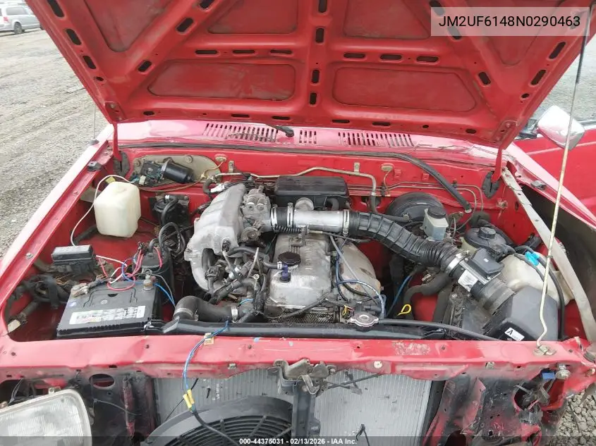1992 Mazda B2600 Cab Plus VIN: JM2UF6148N0290463 Lot: 44375031