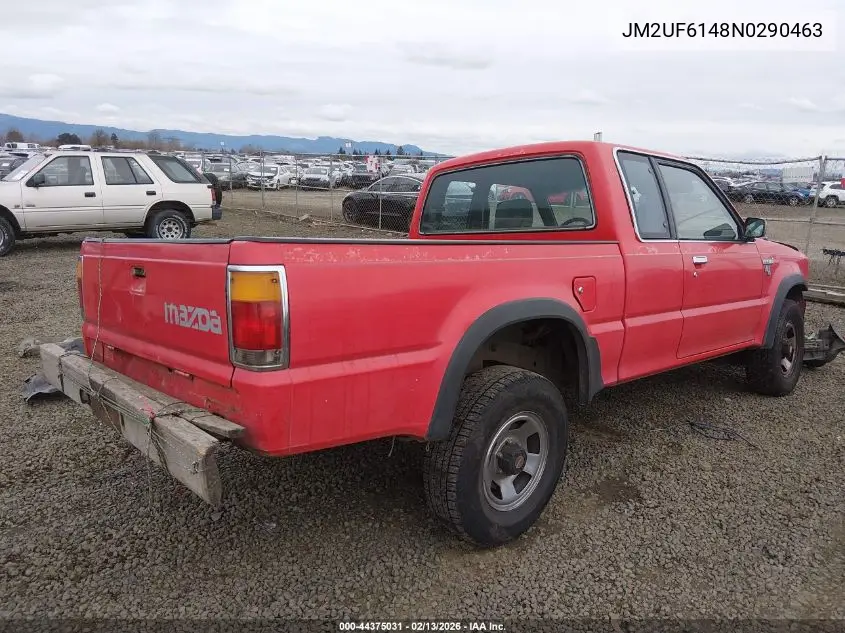 1992 Mazda B2600 Cab Plus VIN: JM2UF6148N0290463 Lot: 44375031