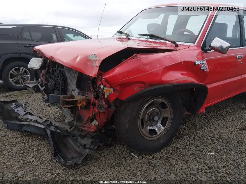 1992 Mazda B2600 Cab Plus VIN: JM2UF6148N0290463 Lot: 44375031