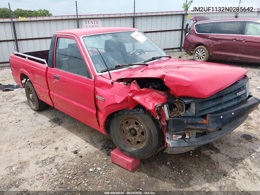 1992 Mazda B2200 Short Bed VIN: JM2UF1132N0285642 Lot: 45426334