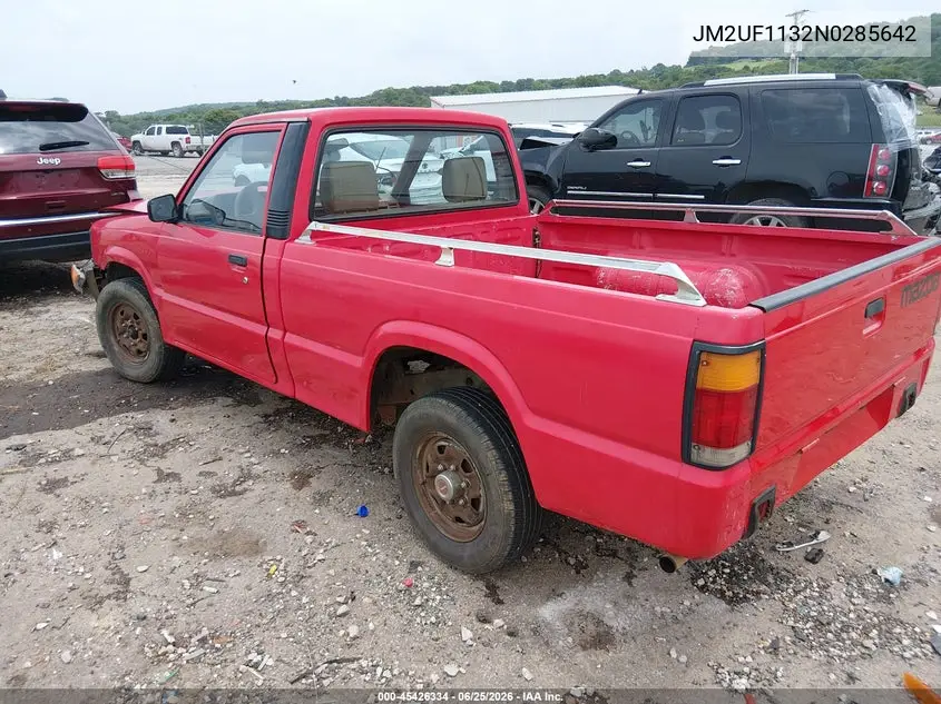 1992 Mazda B2200 Short Bed VIN: JM2UF1132N0285642 Lot: 45426334