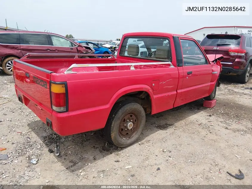 1992 Mazda B2200 Short Bed VIN: JM2UF1132N0285642 Lot: 45426334