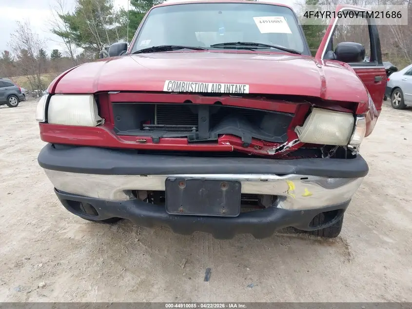 2000 Mazda B3000 Se/Tl VIN: 4F4YR16V0YTM21686 Lot: 44910085