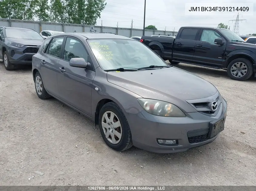 2009 Mazda Cx-3 VIN: JM1BK34F391214409 Lot: 12627606